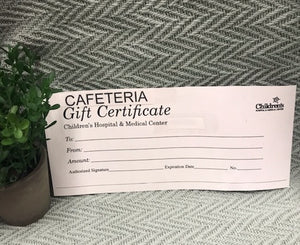 Children’s Nebraska Cafeteria Gift Certificate