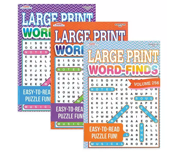 Large Print Word-Finds/Crossword Puzzles